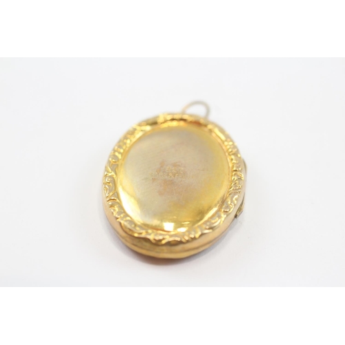 120 - 9ct Back & Front Gold Vintage Foliate Lockets Inc. Heart & Locket (6.5g)