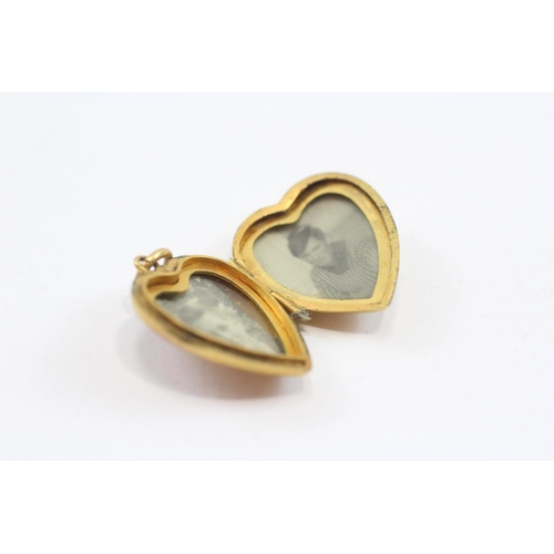 120 - 9ct Back & Front Gold Vintage Foliate Lockets Inc. Heart & Locket (6.5g)