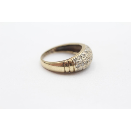 15 - 9ct Gold Vintage Diamond Set Band Ring (4.4g) Size  O