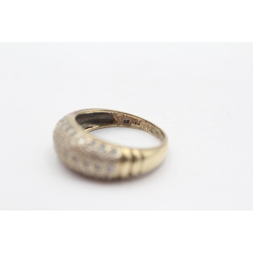 15 - 9ct Gold Vintage Diamond Set Band Ring (4.4g) Size  O