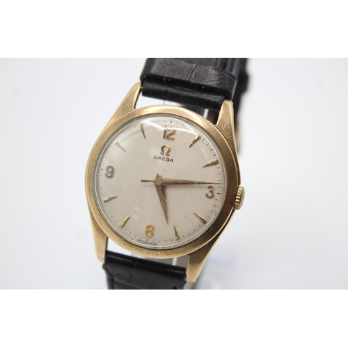 318 - OMEGA Men's 9ct GOLD Cased Vintage WRISTWATCH Hand-wind WORKING C.1960s