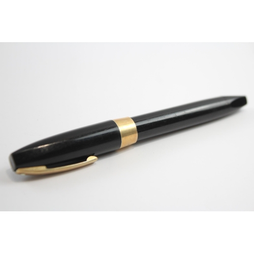 332 - Vintage SHEAFFER PFM Pen For Men Black Fountain Pen w/ 14ct Gold Nib WRITING