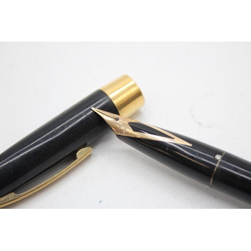 333 - Vintage SHEAFFER Imperial Black Fountain Pen w/ 14ct Gold Nib WRITING