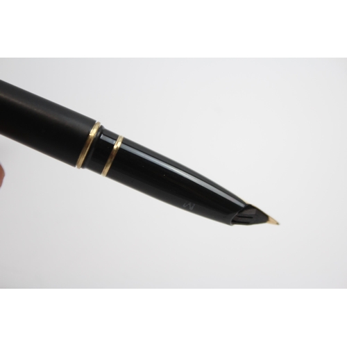 336 - Vintage SHEAFFER Targa Matte Black Fountain Pen w/ 14ct Gold Nib WRITING