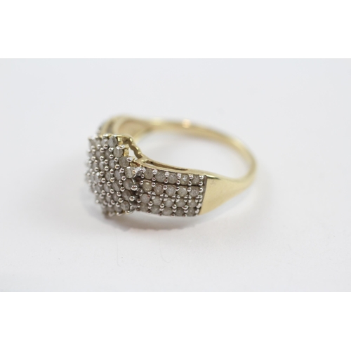 25 - 9ct Gold Diamond Set Cocktail Ring (3.5g) Size  P�