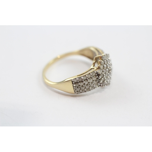 25 - 9ct Gold Diamond Set Cocktail Ring (3.5g) Size  P�