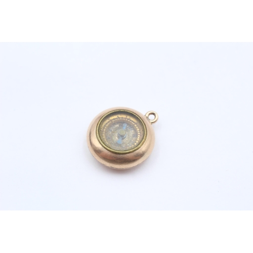 95 - 9ct Rose Gold Antique Compass Charm (3.4g)