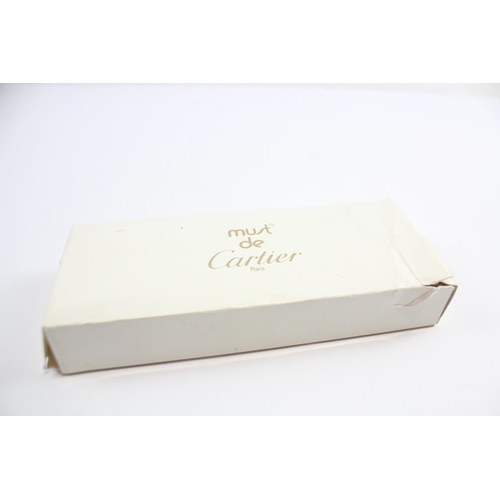 310 - MUST DE CARTIER Paris Gold Plated Ballpoint Pen / Biro Original Box - 800138 32g