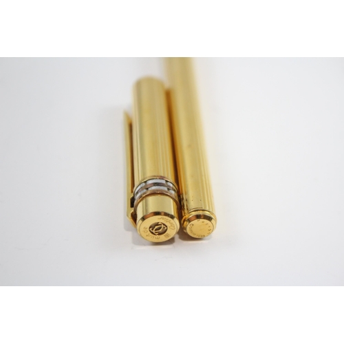 310 - MUST DE CARTIER Paris Gold Plated Ballpoint Pen / Biro Original Box - 800138 32g