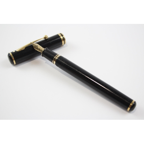 313 - SHEAFFER Connoisseur White Dot Black Fountain Pen w/ 18ct Gold Nib WRITING