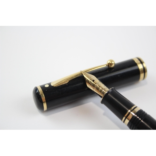 313 - SHEAFFER Connoisseur White Dot Black Fountain Pen w/ 18ct Gold Nib WRITING