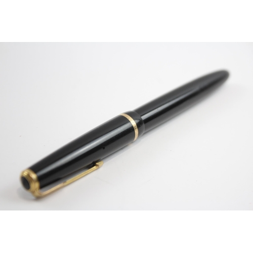 341 - Vintage PARKER Duofold Black FOUNTAIN PEN w/ 14ct Gold Nib WRITING