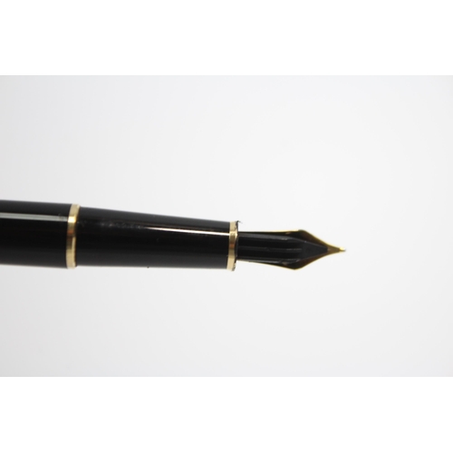 360 - MONTBLANC Meisterstuck Black Fountain Pen w/ 18ct Nib, .925 Cap WRITING