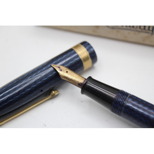 363 - Vintage Conway Stewart 75 Navy Fountain Pen w/ 14ct Gold Nib WRITING Boxed