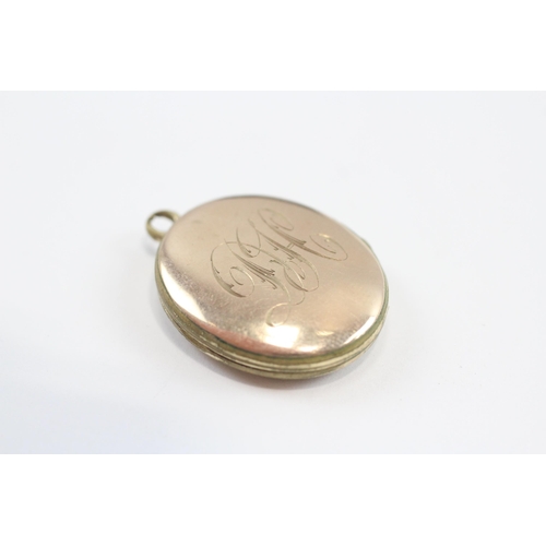 143 - 2 X 9ct Gold Back And Front Foliate Engraved Lockets (15g)