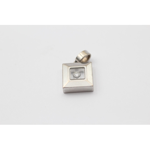 168 - 18ct White Gold 'Happy Diamonds' Pendant By Chopard (4.9g)