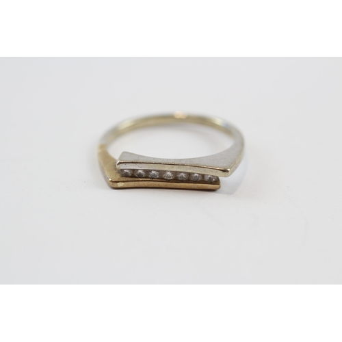 170 - 9ct Two Tone Gold Diamond Set Seven Stone Eternity Ring (2.3g) Size  P