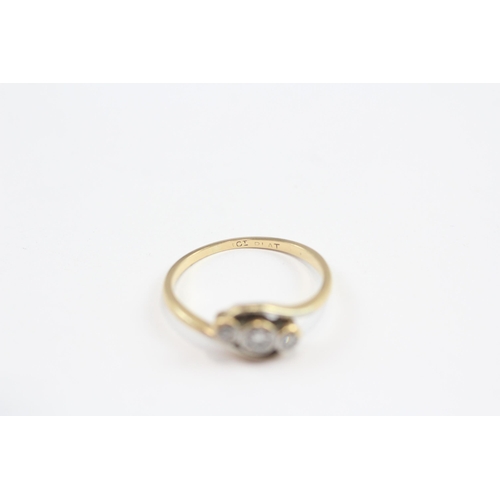 5 - 18ct Gold Diamond Trilogy Ring (2g) Size  M