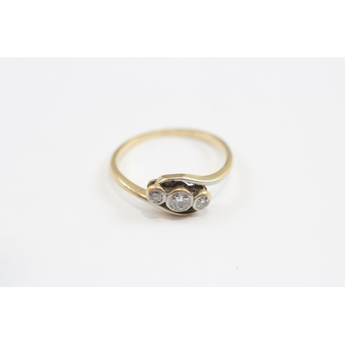 5 - 18ct Gold Diamond Trilogy Ring (2g) Size  M