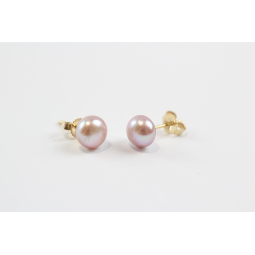 59 - 14ct Gold Pearl Stud Earrings (1.2g)