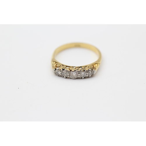 75 - 18ct Gold Diamond Five Stone Ring (3.7g) Size  M