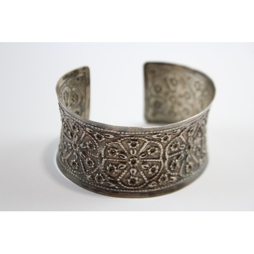 174 - Two Silver Bangles With Foliate Designs