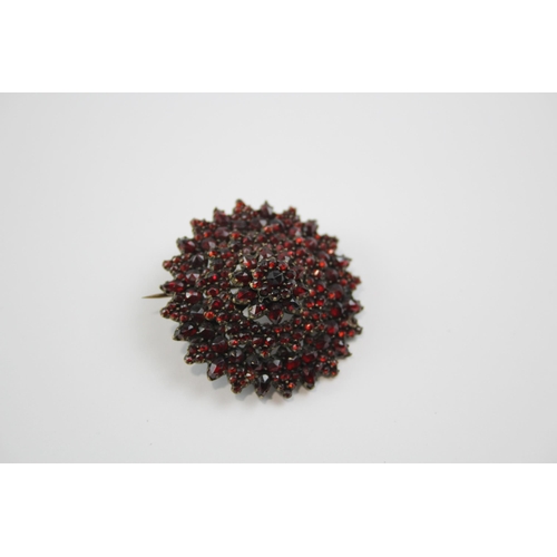 181 - Antique Bohemian Garnet Brooch