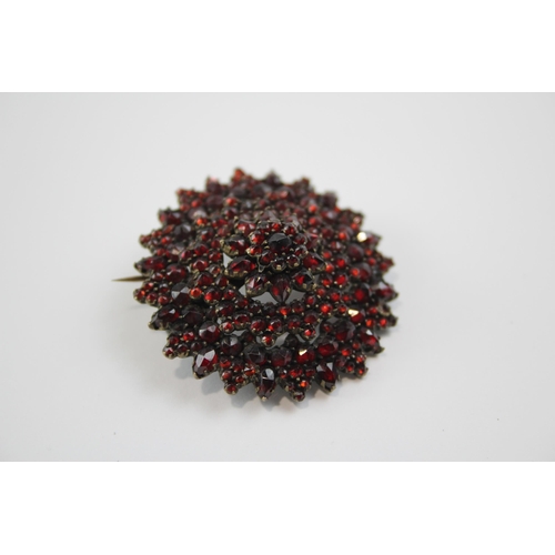 181 - Antique Bohemian Garnet Brooch