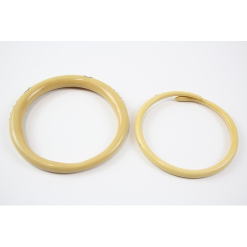 182 - Two Art Deco Early Plastic Bangles Including Snake