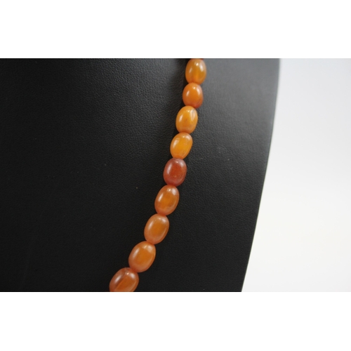 185 - Antique Amber Graduated Necklace