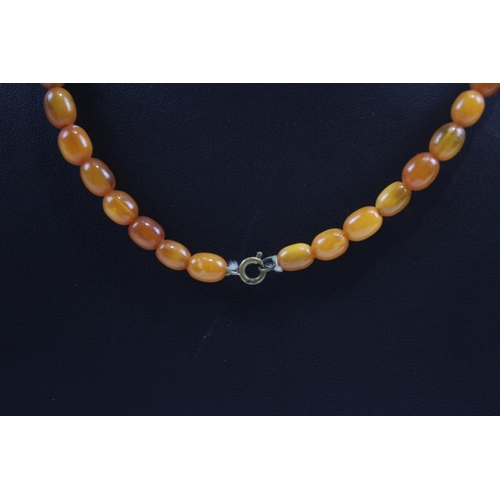 185 - Antique Amber Graduated Necklace