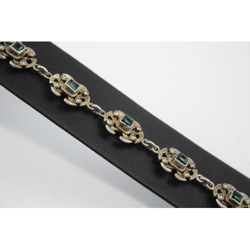 206 - Silver Austro-Hungarian Bracelet With Seed Pearls