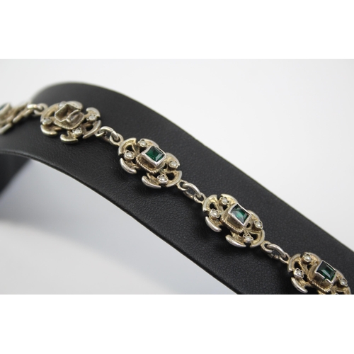 206 - Silver Austro-Hungarian Bracelet With Seed Pearls