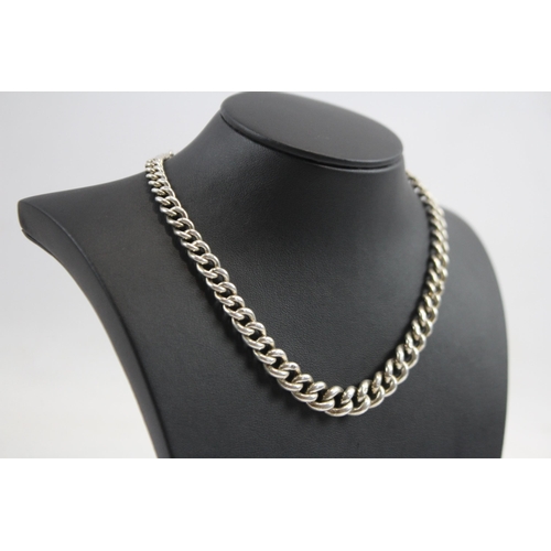 209 - Silver Graduated Watch Chain Necklace Conversion