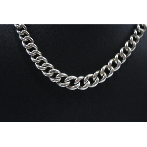 209 - Silver Graduated Watch Chain Necklace Conversion