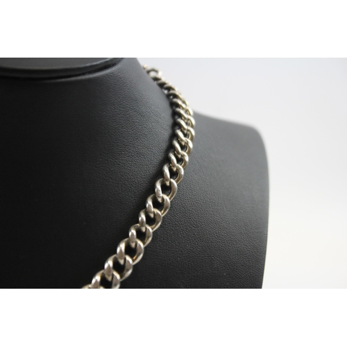 209 - Silver Graduated Watch Chain Necklace Conversion