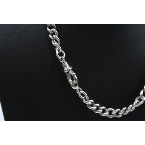 209 - Silver Graduated Watch Chain Necklace Conversion