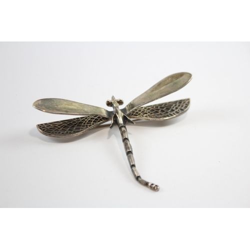 212 - Silver Dragonfly Brooch By Maker Andea Jewellery