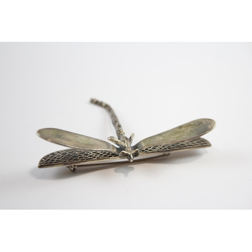 212 - Silver Dragonfly Brooch By Maker Andea Jewellery