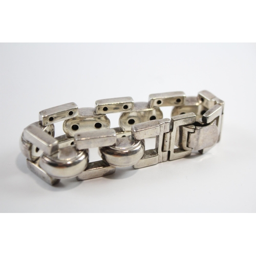 214 - Silver Fancy Link Gents Bracelet