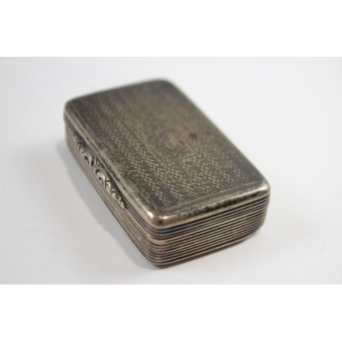 269 - Antique Georgian Hallmarked 1827 Birmingham Sterling Silver Snuff Box (41g)