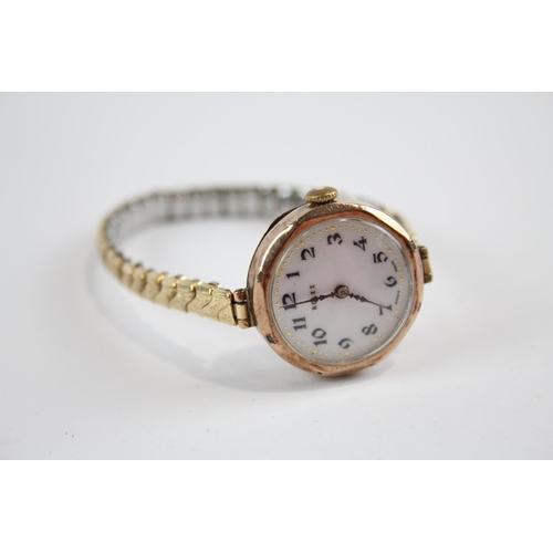 287 - ROLEX 9ct Gold Cased Women's Vintage WRISTWATCH Hand-Wind WORKING C.1940s