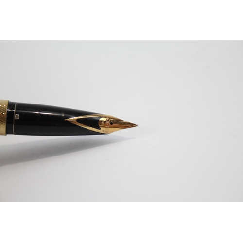 296 - Vintage SHEAFFER Imperial Gold Plated Fountain Pen w/ 14ct Gold Nib, Ballpoint