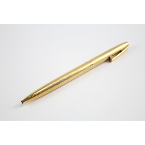 296 - Vintage SHEAFFER Imperial Gold Plated Fountain Pen w/ 14ct Gold Nib, Ballpoint