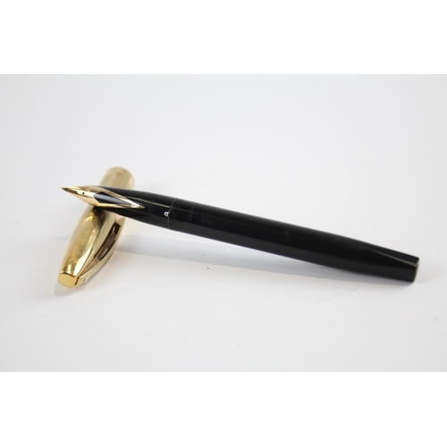 307 - Vintage SHEAFFER Imperial Black FOUNTAIN PEN w/ 14ct Gold Nib WRITING