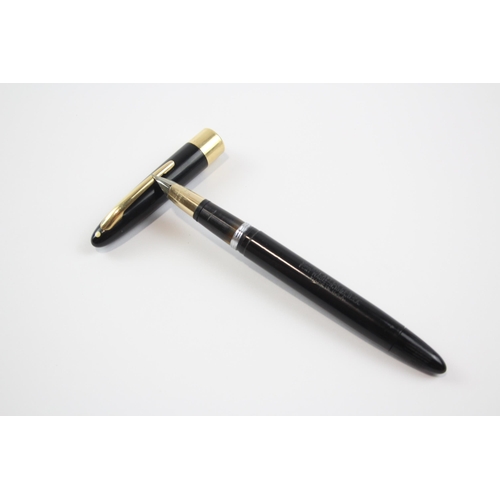 311 - Vintage SHEAFFER Snorkel Black FOUNTAIN PEN w/ 14ct Gold Nib WRITING