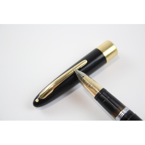 311 - Vintage SHEAFFER Snorkel Black FOUNTAIN PEN w/ 14ct Gold Nib WRITING