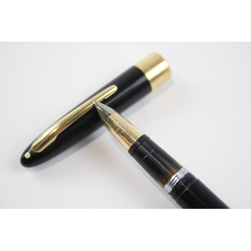 311 - Vintage SHEAFFER Snorkel Black FOUNTAIN PEN w/ 14ct Gold Nib WRITING