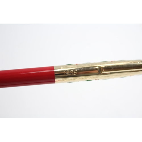 312 - SHEAFFER Imperial Red Christmas FOUNTAIN PEN w/ 14ct Gold Nib, Ballpoint Etc