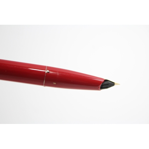 312 - SHEAFFER Imperial Red Christmas FOUNTAIN PEN w/ 14ct Gold Nib, Ballpoint Etc